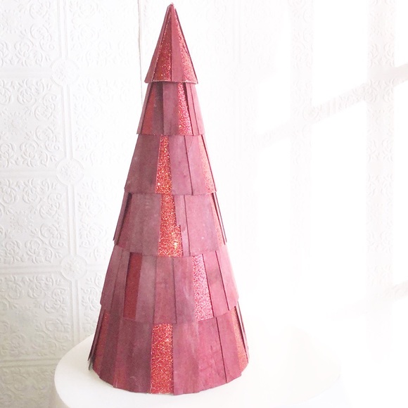 Longaberger Red Glitter Tree - Picture 2 of 9